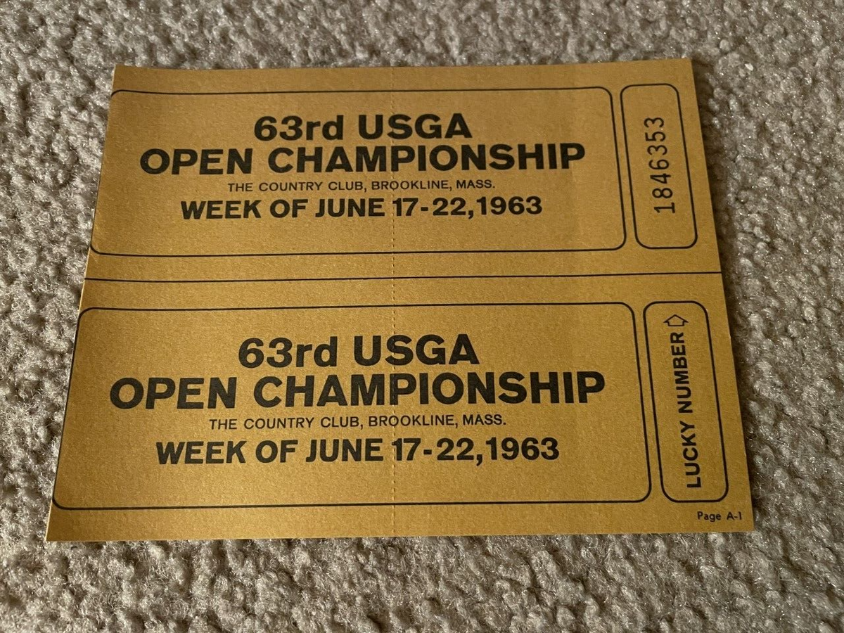 Vintage 1963 USGA OPEN CHAMPIONSHIP GOLF TICKETS 63rd PROMO
