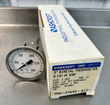 Ashcroft 3" Bimetal Thermometer 30 EI 60E 040 50/300F 1/2" | New Open Box