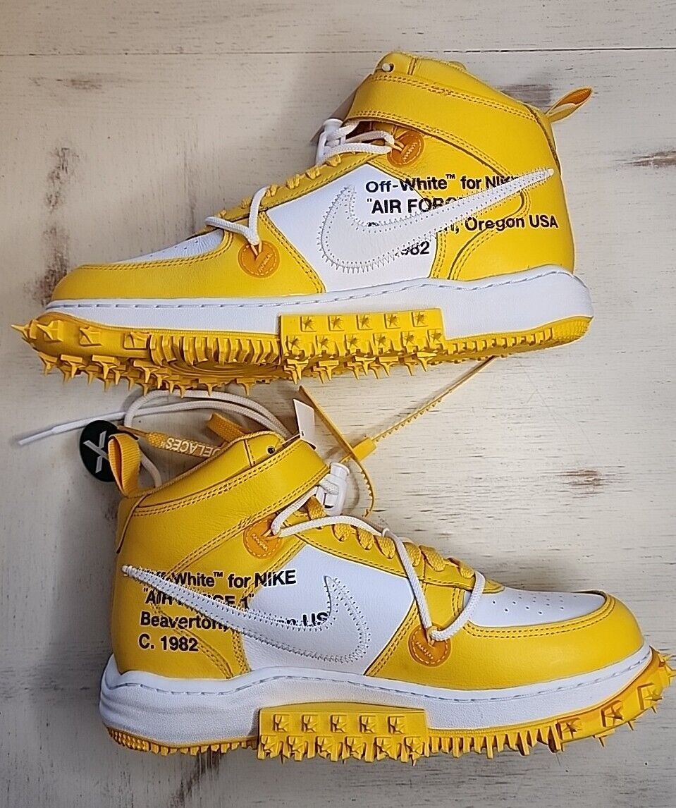 Size 10 - Nike Air Force 1 Mid SP x Off-White Varsity Maize Size 10 - Nike Air Force 1 Mid SP x Off-White Varsity Maize