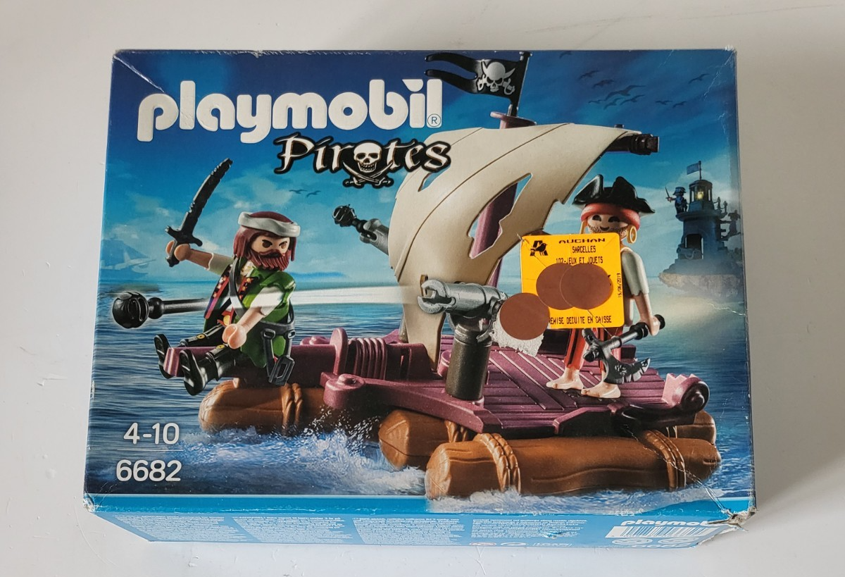 PLAYMOBIL PIRATES Radeau avec pirates des ténèbres réf 6682 dès