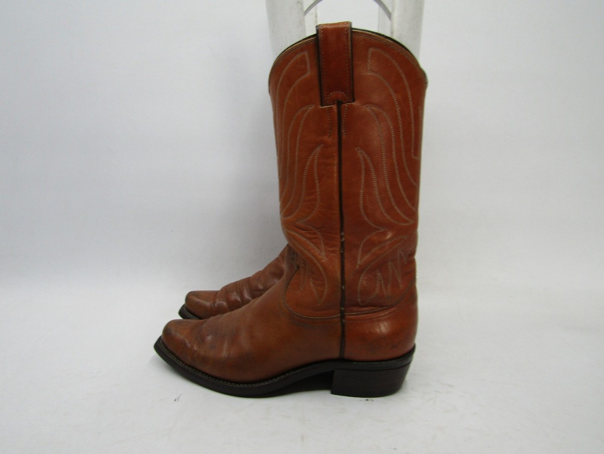 GentlyUsed JUSTIN  Brown Leather Mens Boots. 7.5 D Justin 4760 Brown Leather Conductor Cowboy Western Boot  main image 3