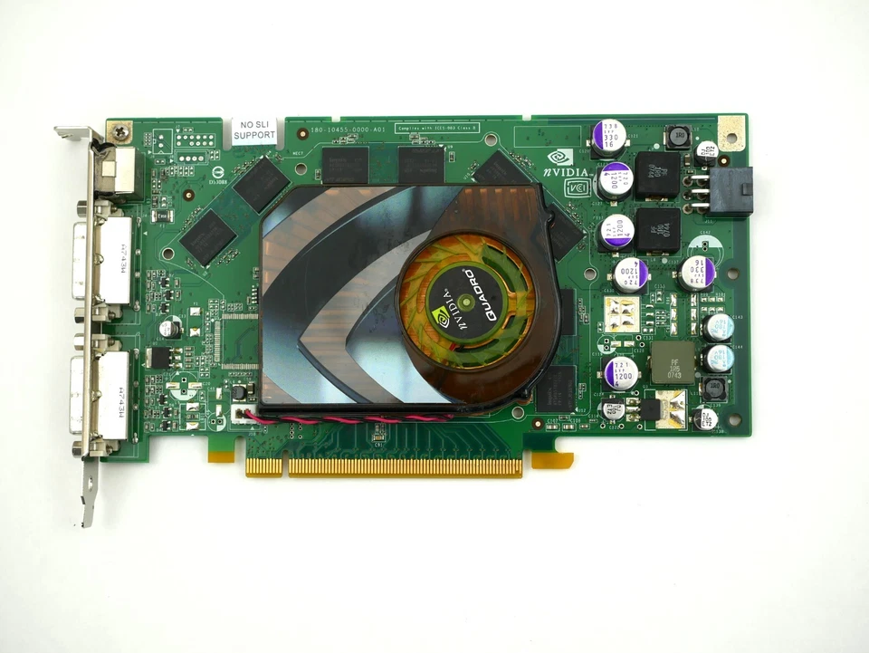 Dell nVidia Quadro FX3450 FX 3450 256MB PCIe x16 T9099 - Image 2 of 4