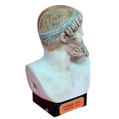 Artemision bust Zeus or Poseidon sculpture statue - Ancient Greek Olympian Gods - 第 4/4 張圖片