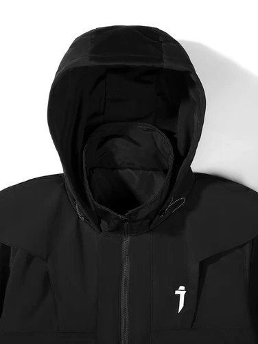 Niepce Japanese Urban Jacket with Hoodie Streetwear Casual Long Trench Coat image 5
