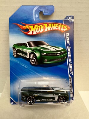 NIP 2010 Hot Wheels Mainline Camaro Convertible Concept 101/240 Dark Green
