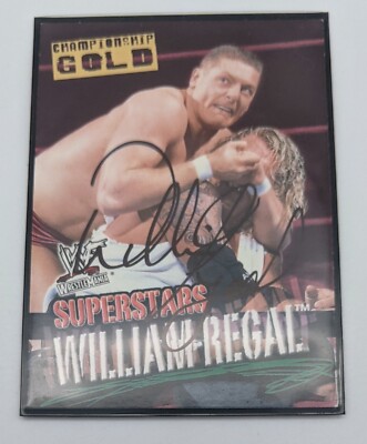 William Regal SIGNED Autograph WWE WWF Championship Gold Trading 