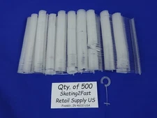 500 Qty. 1" J-Hook Barbs Tagging Clear Fasteners Garment Merchandise Price Tags 