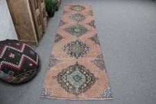 Floor Rug, Vintage Rugs, 2.9x11.4 ft Runner Rugs, Turkish Rug, Oriental Rug