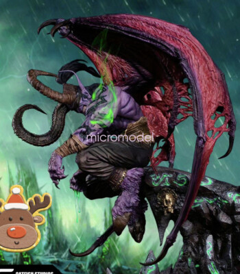 1/4 Catfish Studio World of Warcraft Illidan Stormrage Statue Figure Collectible