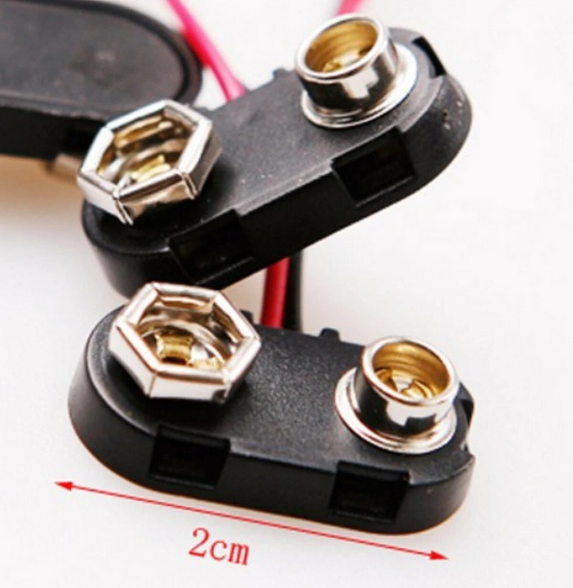 Battery Connectors For 9Volt Batteries, Set Of 10, 59 OFF