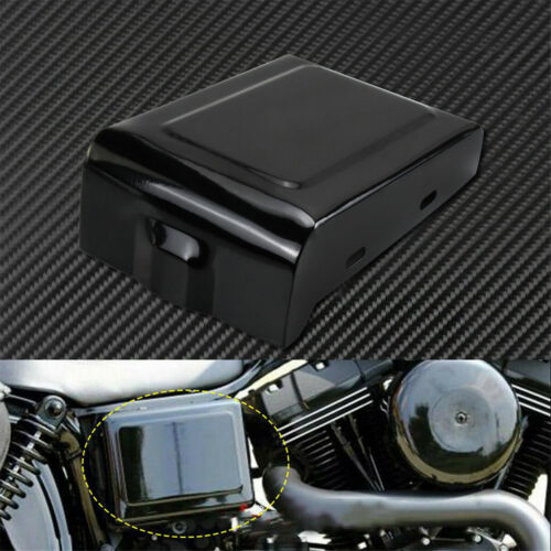 Cubierta de batería del lado derecho negra brillante apta para Harley Dyna Street Bob XDL 2012-17 - Imagen 1 de 8