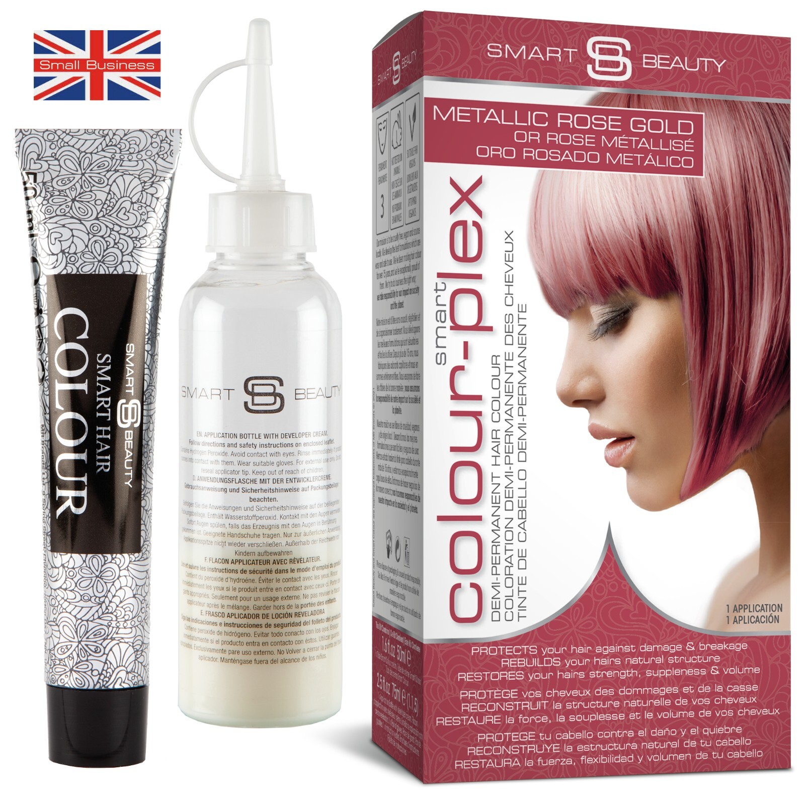 Smart Beauty Plex Metallic Rose Gold Hair Dye Demi-Permanent
