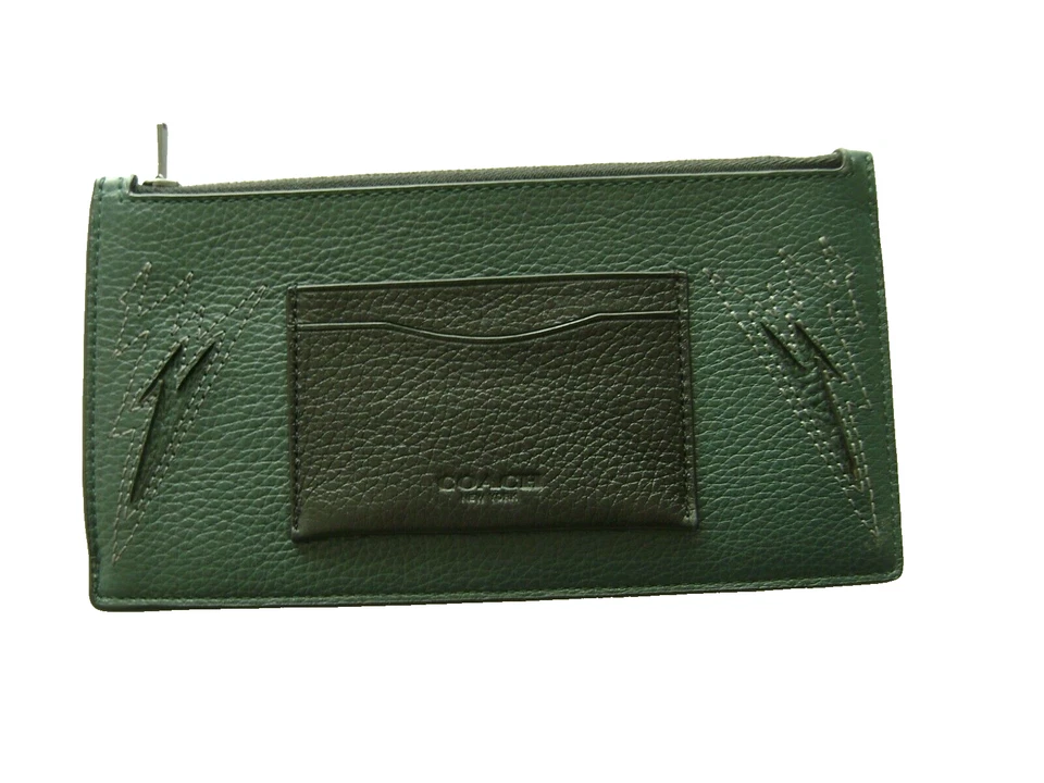 Coach Zip Phone Wallet/Pouch, F38020, Leather, 8"x4", NWT $198.00, Unisex - Image 2 of 4