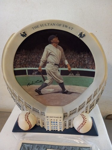 Bradford Exchange Babe Ruth Sultan Of Swat Plate Yankee Stadium 75th Anniversary - Picture 2 of 9