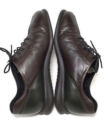 Ecco 2-tone leather lace up dress shoes brown black 7.5  display picture 1