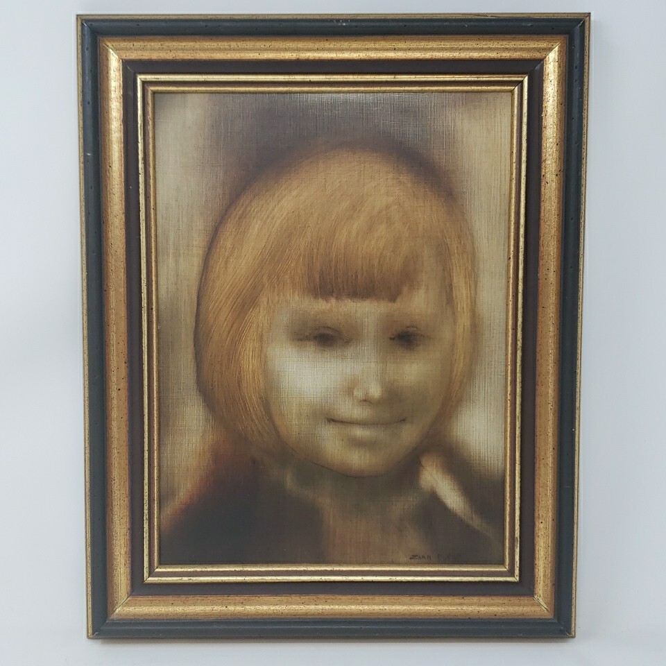 Zora Duvall Young Girl Oil on Board Painting 15x12 Signed Portrait