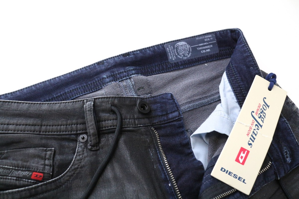 DIESEL Thommer CB-NE 086AZ Men Jeans W28 Sweat Jogg Waxed DIESEL Thommer CB-NE 086AZ Men Jeans W28 Sweat Jogg Waxed