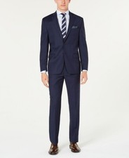 Ralph Lauren UltraFlex Pants  Jacket Suit - 50R /42 x 30 -Blue Windowpane Plaid