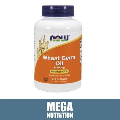NOW Foods Weizenkeimöl 1130mg 100 Weichkapseln | EFA ätherische Fettsäuren Omega 3