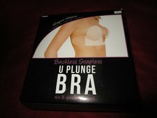 Fashion Forms Women's Adhesive Strapless Backless U Plunge Bra - Nude D Cup