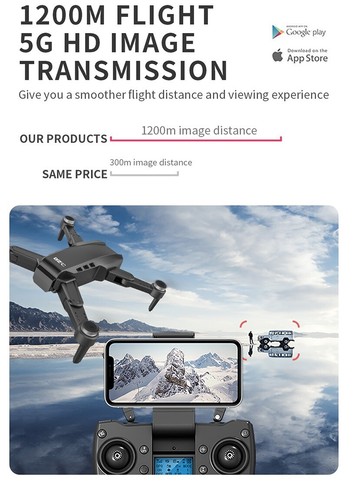 Drone con telecamera 4K Professionale Pieghevole con GPS Valigetta - Bild 16 von 25