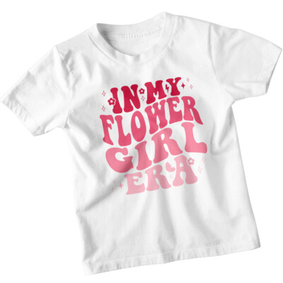 Custom In My Flower Girl Ära Floral Kinder T-Shirt Mädchen Tee Kinderkleidung