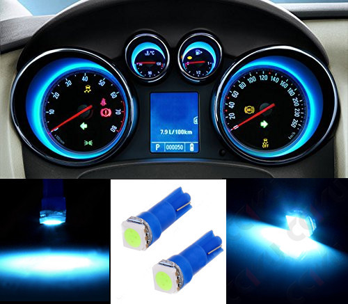 50Pcs Ice Blue T5 LED 1smd Car Interior Gauge Cluster Instrument Dashboard Light - Picture 4 of 9