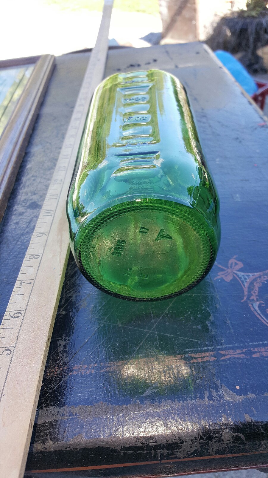 Vintage Green Glass Water Juice Bottle Refrigerator 40 Oz no lid eBay