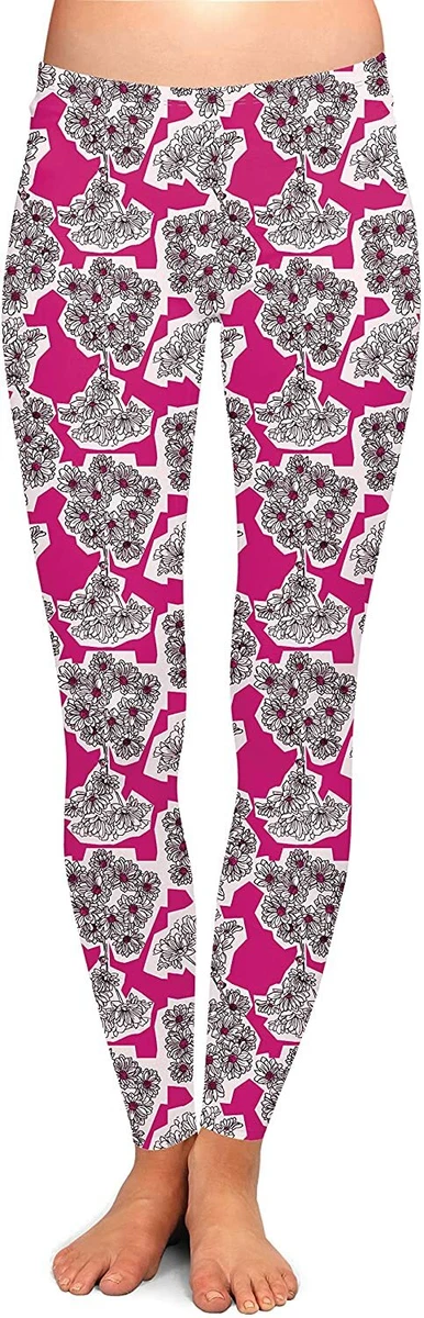 Two Left Feet, S/M (4-10), PRETTY IN PINK LEGGINGS - Flower Power