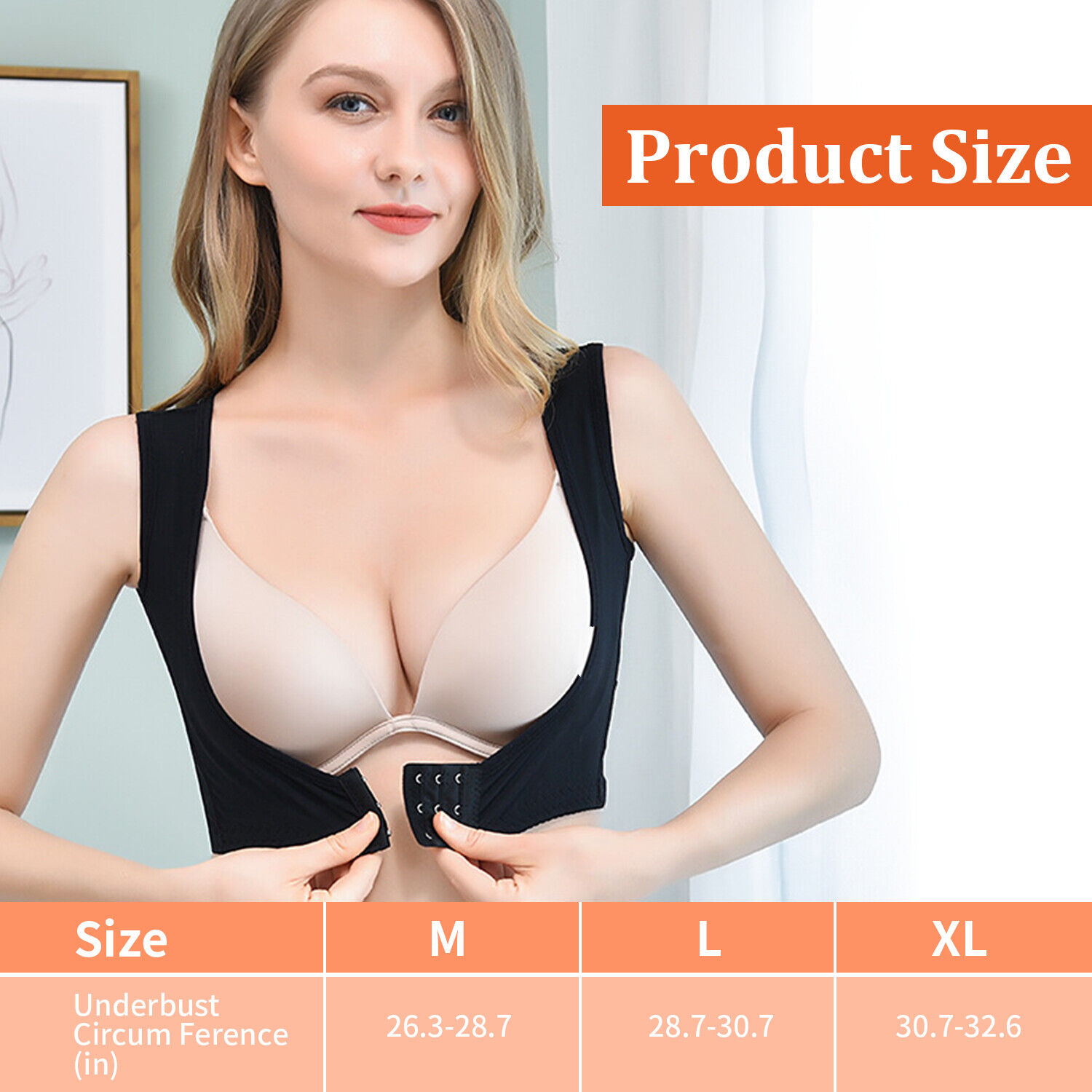 Posture Corrector PUSH up Bra for Chest Binder and Back Pain Support