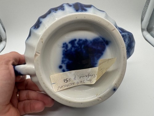 Antique J & G Meakin Flow Blue Ceramic Teapot - Picture 11 of 17