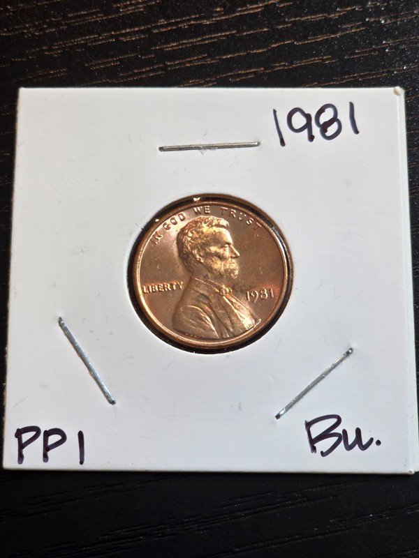 1981p gem bu lincoln penny cents taken from a obw roll