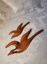 1979 John Davis Handcarved Wooden Birds Wall Hangers