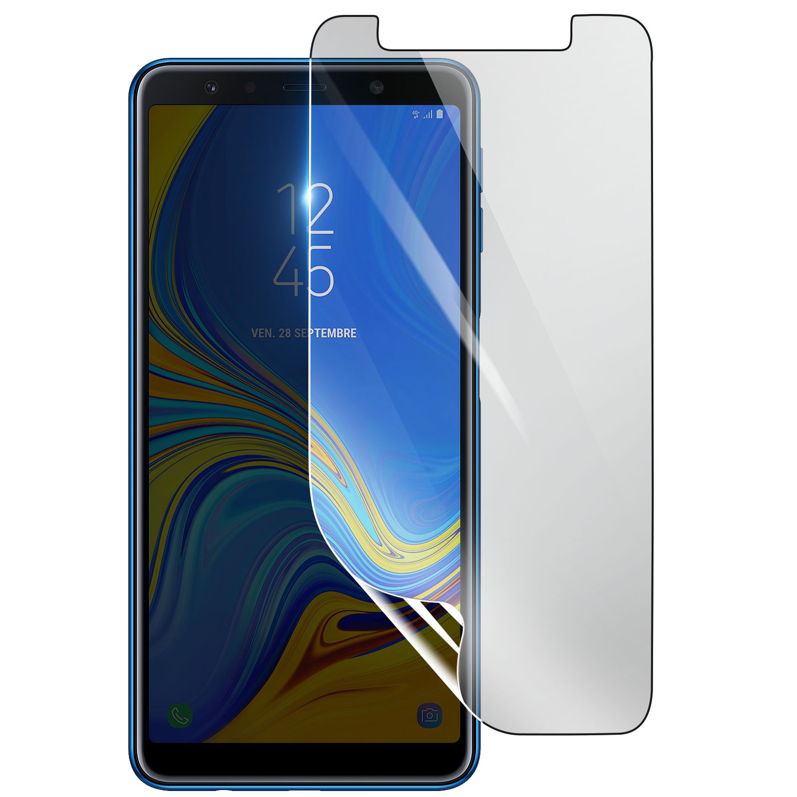 Film hydrogel Galaxy A7 evite les rayures protection ecran transparente 3mk