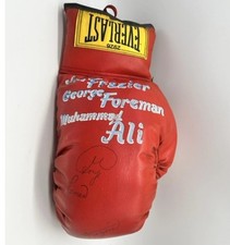George Foreman And Joe Frazier Signed Boxing Glove
