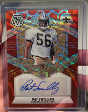 2024 Panini Mosaic Scripts Pat Swilling Autograph Red Wave Prizm! #SC-PSG!