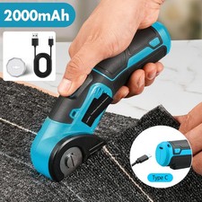 Kabellose Elektrische Schere Rollschneider für Stoff Leder Nähen Teppich Karton