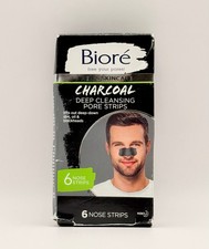 Bior  Biore Men's Skincare Charcoal Deep Cleansing Pore Strips 6 Count