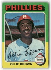 1975 Topps - Ollie Brown #596 Philadelphia Phillies VG+