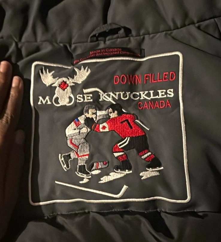 Moose Knuckles Men's Gray Full Zip Bomber Jacket Size M image 1