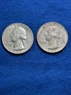 1963 D US Washington Silver Quarters (2) - 25C - 90% Silver Coin - Circulated