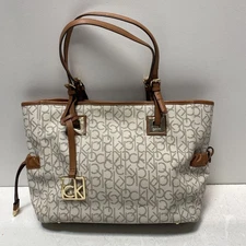 Calvin Klein Beige Monogram Tote
