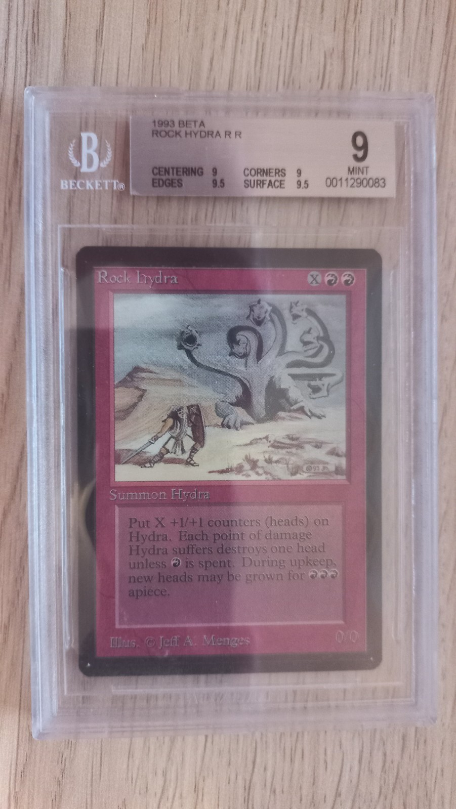 Rock Hydra MTG Limited Edition BETA BGS 9++; Magic The Gathering