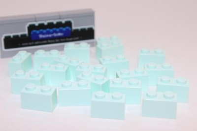 Lego (c) 20x 1x2 Stein - 3004 - light aqua - aqua blau -  Basic / Classic