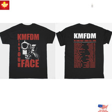 Trending New KMFDM IN YOUR FACE TOUR T Shirt S-5XL Heavy Cotton Black