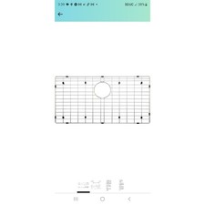 Serene Valley 29-1/2"X15-1/2" Sink Protector, Rear Drain with Corner Radius 3/8"