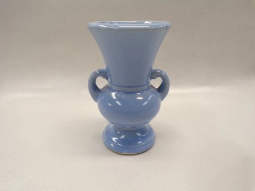 VTG American Art Pottery Vase Light Blue Abingdon? Rumrill? McCoy? 5" Tall USA