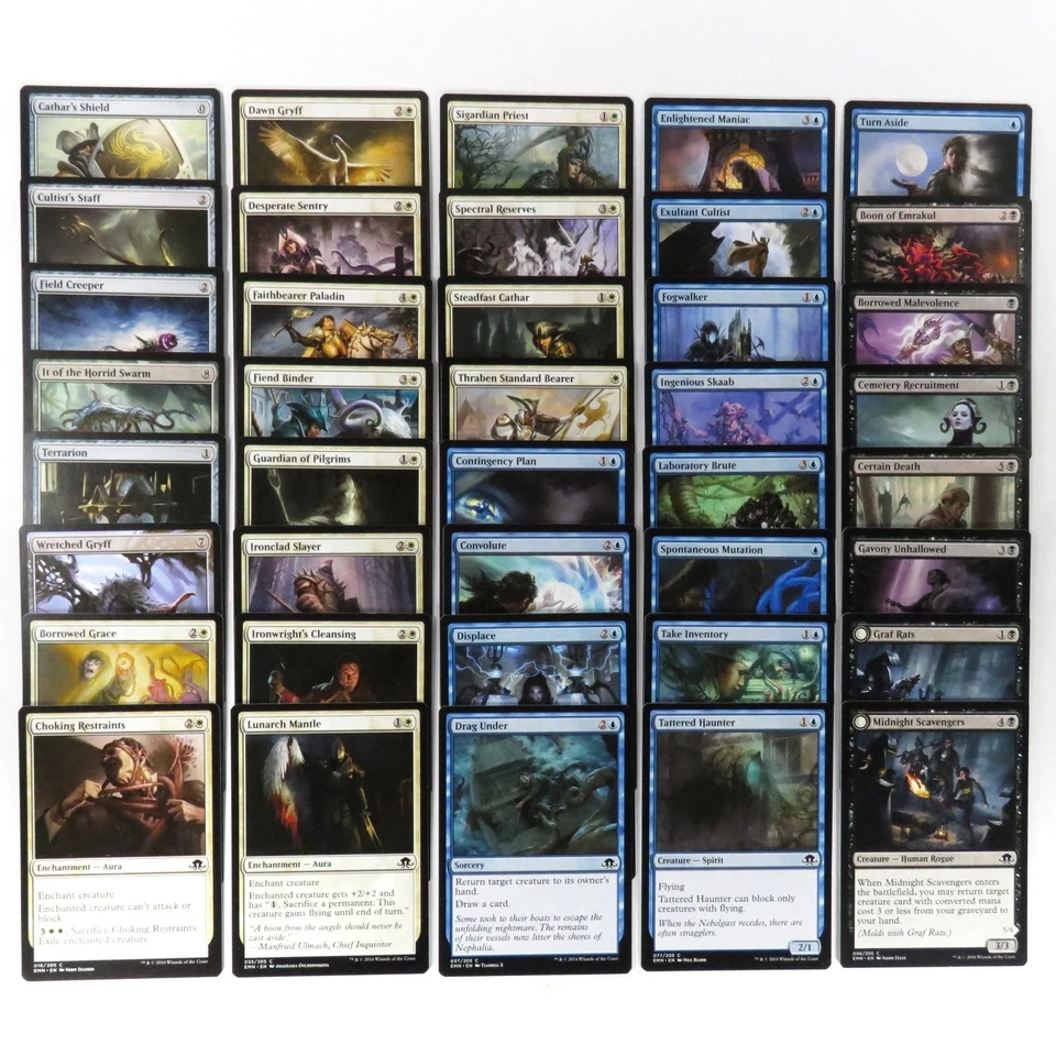 ELDRITCH MOON ~ Complete 74 Card COMMON SET MtG Displace Thermo-Alchemist Rats - Image 2 of 3