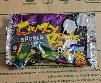 MAGIC BOX TOYS 1x GoGo's Crazy Bones Sports Series Football, OG Pack, Sealed Pack 1998.