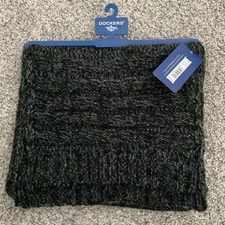 DOCKERS Max-Warmth Char/ Black Scarf Men’s NWT